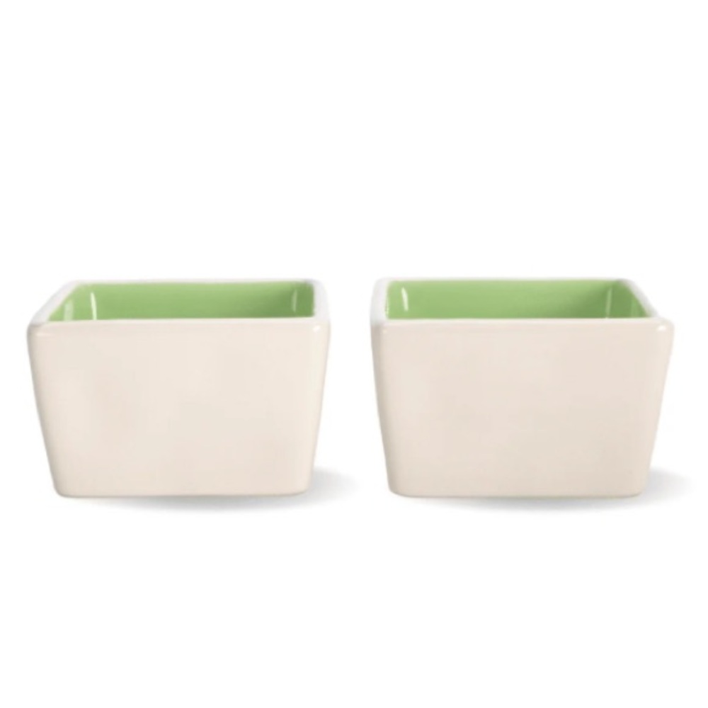 Rae Dunn Ceramic Savor and Enjoy Square Bowl Set - Picture 2 of 4